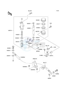 ZX 600 J [NINJA ZX-6R] (J1-J3) [NINJA ZX-6R] drawing REAR MASTER CYLINDER