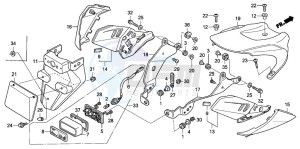 CBR1000RR drawing REAR FENDER (CBR1000RR4/5)