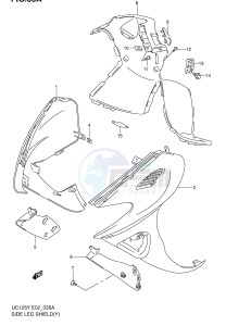 UC125 (E2) drawing SIDE LEG SHIELD (MODEL Y K1)