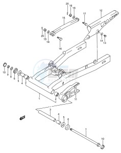 GSX600F (E28) Katana drawing REAR SWINGING ARM