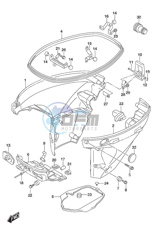 Side Cover Tiller Handle w/Power Tilt