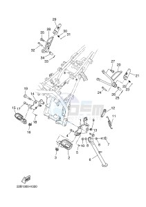 WR125R (22B7 22B7 22B7) drawing STAND & FOOTREST