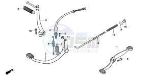 C50SW drawing PEDAL/KICK STARTER ARM