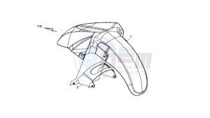 MAXSYM 400 EFI drawing FRONT FENDER