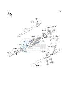 ER 650 A [ER-6N (AUSTRALIAN] (A6F-A8F) A6F drawing GEAR CHANGE DRUM_SHIFT FORK-- S- -