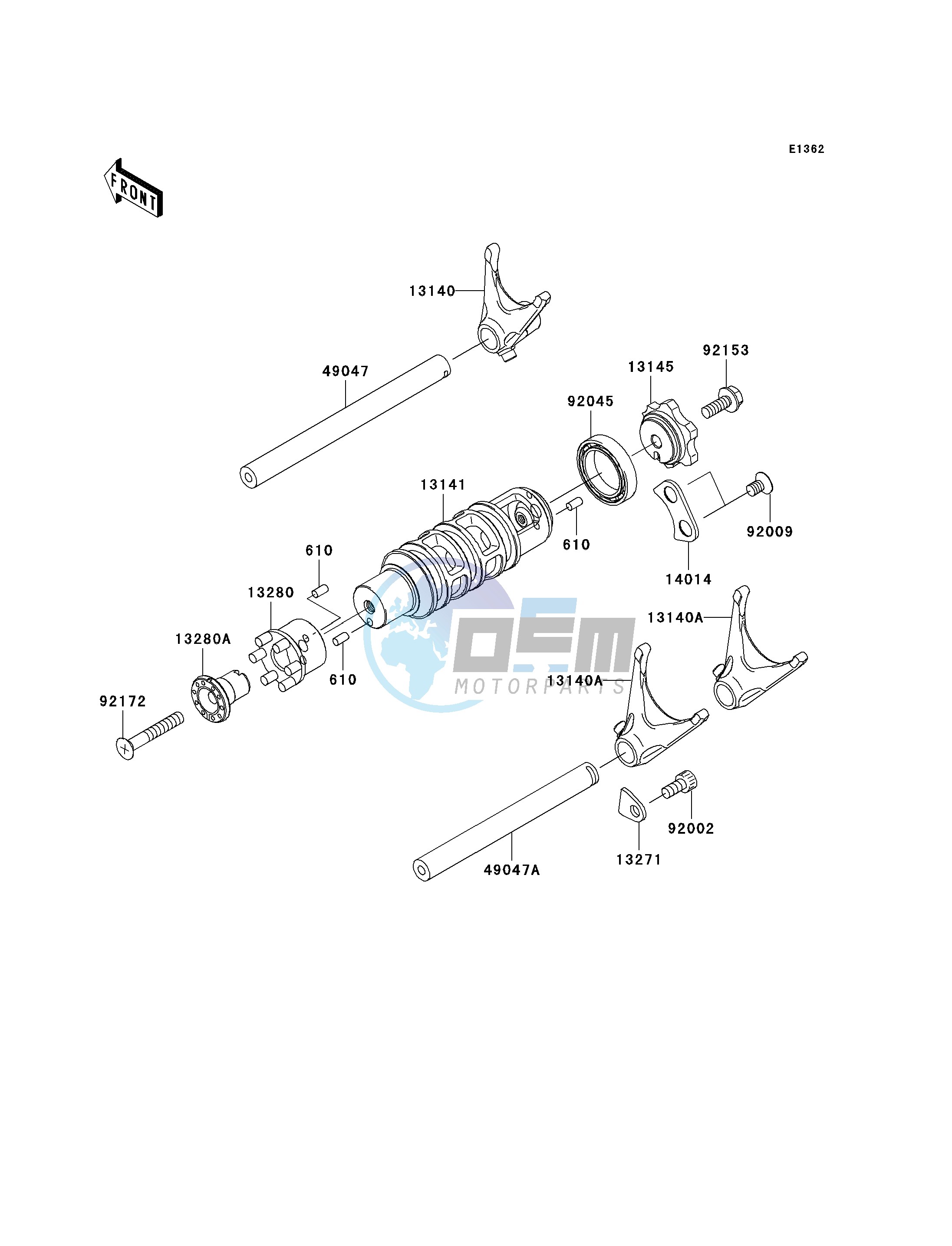 GEAR CHANGE DRUM_SHIFT FORK-- S- -