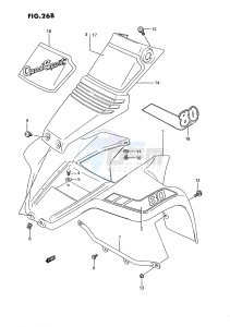 LT80 (P3) drawing FRONT FENDER (MODEL M N P R)