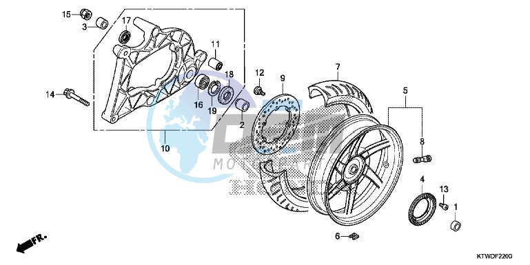 REAR WHEEL/ SWINGARM