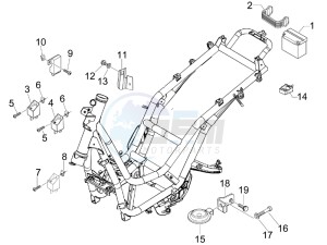 Beverly 250 Tourer (USA) USA drawing Remote control switches - Battery - Horn