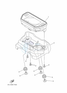 TRACER 900 GT MTT850D (B1J8) drawing METER