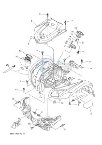 YFM450FWA GRIZZLY 450 IRS (BM81) drawing FRONT FENDER