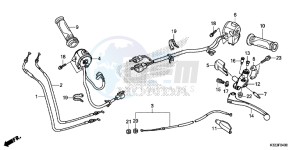 CBR300RF CBR300R Europe Direct - (ED) drawing HANDLE LEVER/ SWITCH/ CABLE