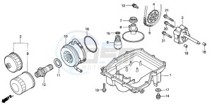 CBR600FR drawing OIL PAN/OIL PUMP