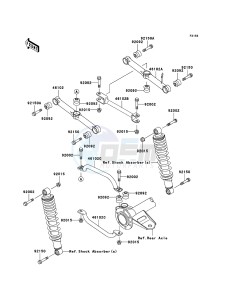 KLF250 KLF250A8F EU GB drawing Rear Suspension