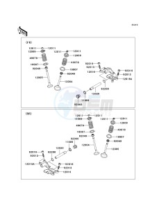 KVF 650 F [BRUTE FORCE 650 4X4I] (F6F-F9F ) F8F drawing VALVE-- S- -