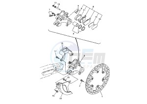 WR 400-426 F 400 drawing REAR BRAKE CALIPER