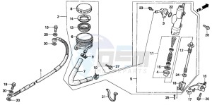 XRV750 AFRICA TWIN drawing REAR BRAKE MASTER CYLINDER