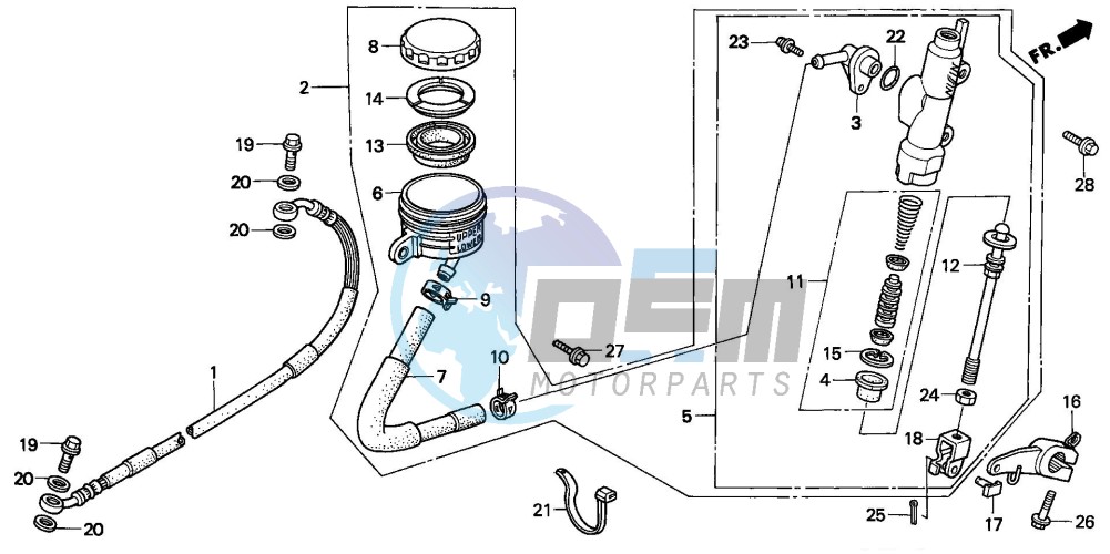 REAR BRAKE MASTER CYLINDER