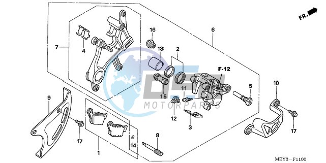 REAR BRAKE CALIPER