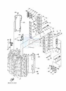 F350AETU drawing CYLINDER-AND-CRANKCASE-3