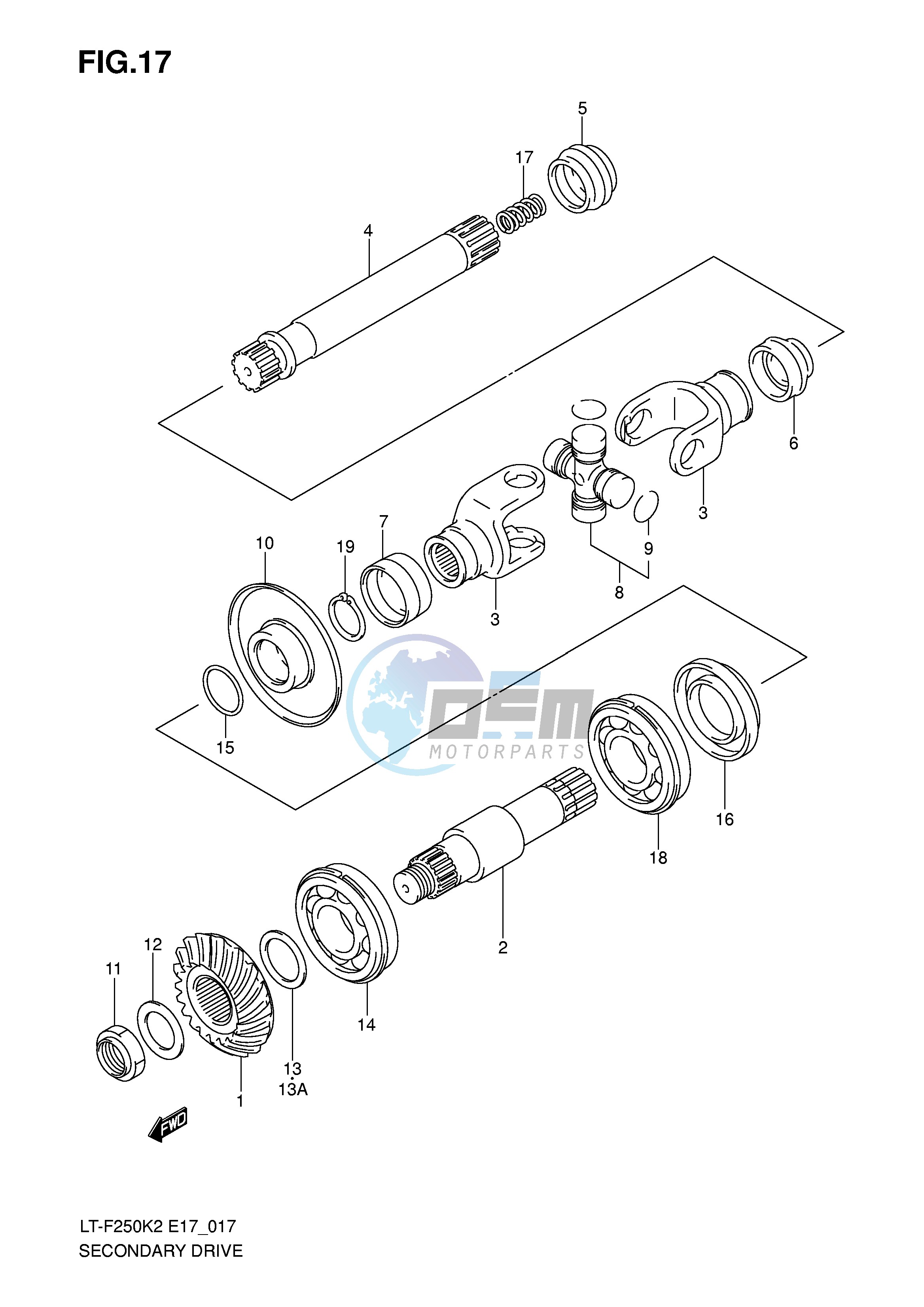 SECONDARY DRIVE (LT-F250K2 K3 K4 K5 K6 E17,E24)