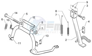 Granturismo 200 L drawing Central stand