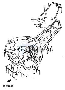 GSX-R1100 (K-L) drawing FRAME