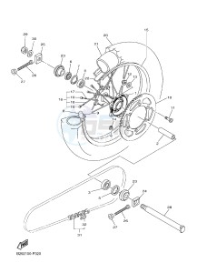 YZ250FX (B292 B293 B294 B294 B295) drawing REAR WHEEL