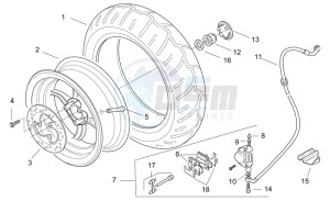 SR 50 H2O drawing Rear wheel - disc brake