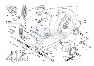 X-TRA RAPTOR 1000 drawing REAR SWING ARM