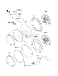 KX 125 L (L4) drawing WHEELS_TIRES