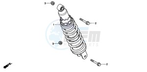 CB600F2 CB600S drawing REAR CUSHION