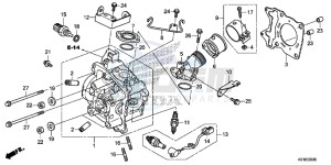 SH125ASE SH125AS UK - (E) drawing CYLINDER HEAD