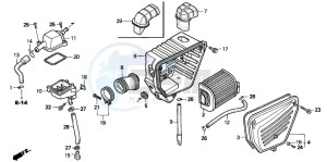 CB250 drawing AIR CLEANER