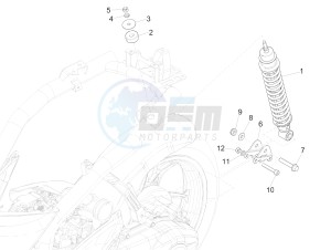 LIBERTY 150 150 IGET 4T 3V IE ABS (APAC) drawing Rear suspension - Shock absorber/s