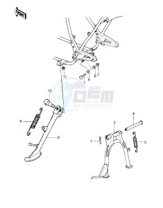 KZ 650 F (F1) drawing STANDS