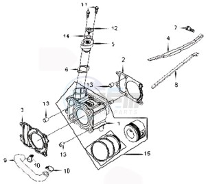 TRACKRUNNER 200 drawing CYLINDER / GASKETS