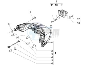 Beverly 250 ie Sport e3 drawing Tail light - Turn signal lamps