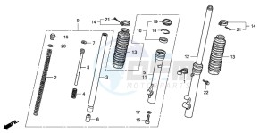 CRF100F drawing FRONT FORK