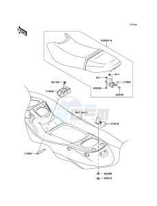 JET SKI STX-15F JT1500-A2 FR drawing Seat