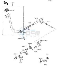 VN 750 A [VULCAN 750] (A2-A5) [VULCAN 750] drawing GEAR CHANGE MECHANISM