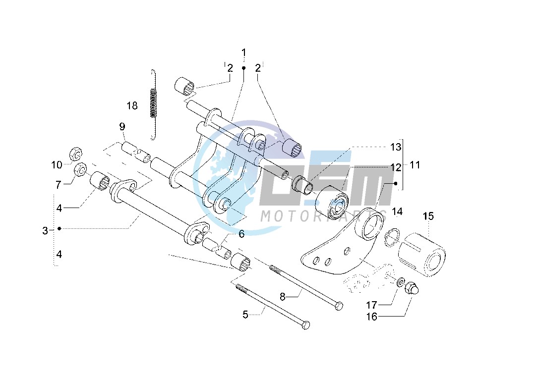 Swinging arm