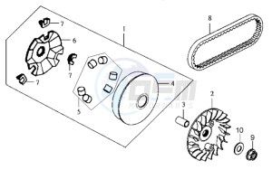 JOYRIDE 125 drawing CLUTCH / V BELT