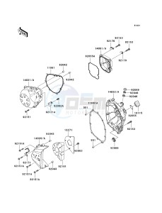 ZR 750 L [Z750 EU] (L7F-L8F) L7F drawing ENGINE COVER-- S- -