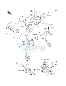 MULE_610_4X4 KAF400ADF EU drawing Brake Pedal