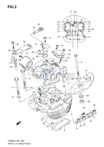 VZ800 drawing FRONT CYLINDER HEAD