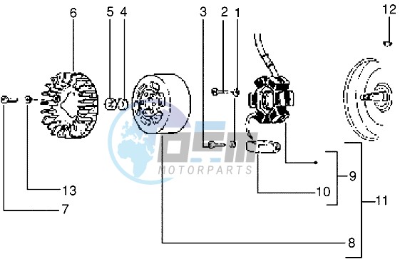 Flywheel magneto