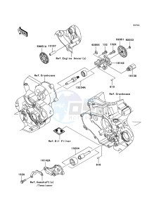 KX450F KX450D6F EU drawing Oil Pump