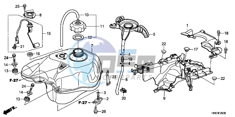 RIGHT CRANKCASE COVER (VFR1200X/XA/XL)