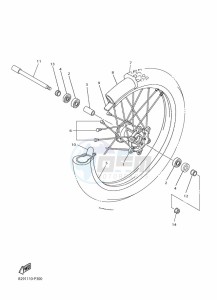 WR450F (B7R4) drawing FRONT WHEEL